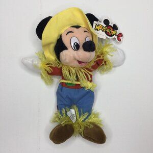 Disney Mickey Mouse 10" Bean Bag Plush Toy Scarecrow Costume Mouseketoys